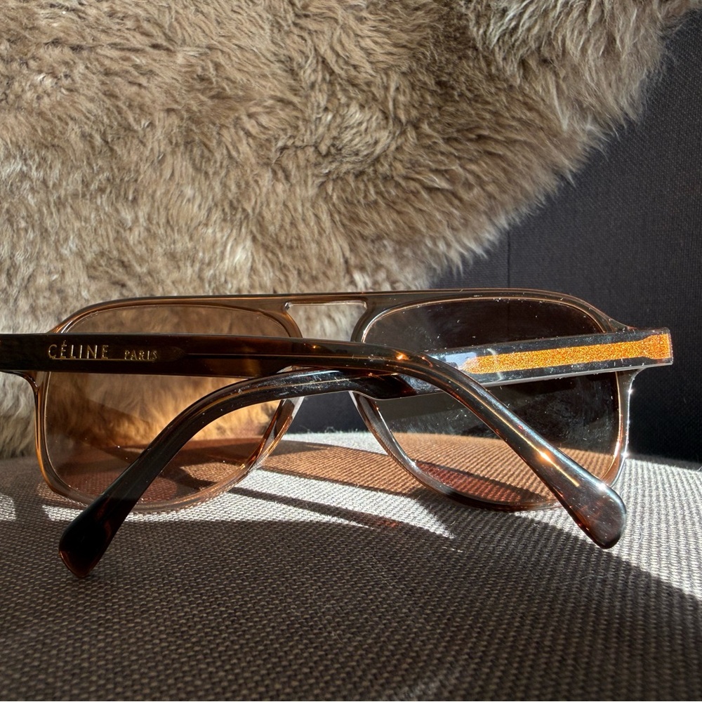 Celine Brown Tortoiseshell Aviator Sunglasses - image 4